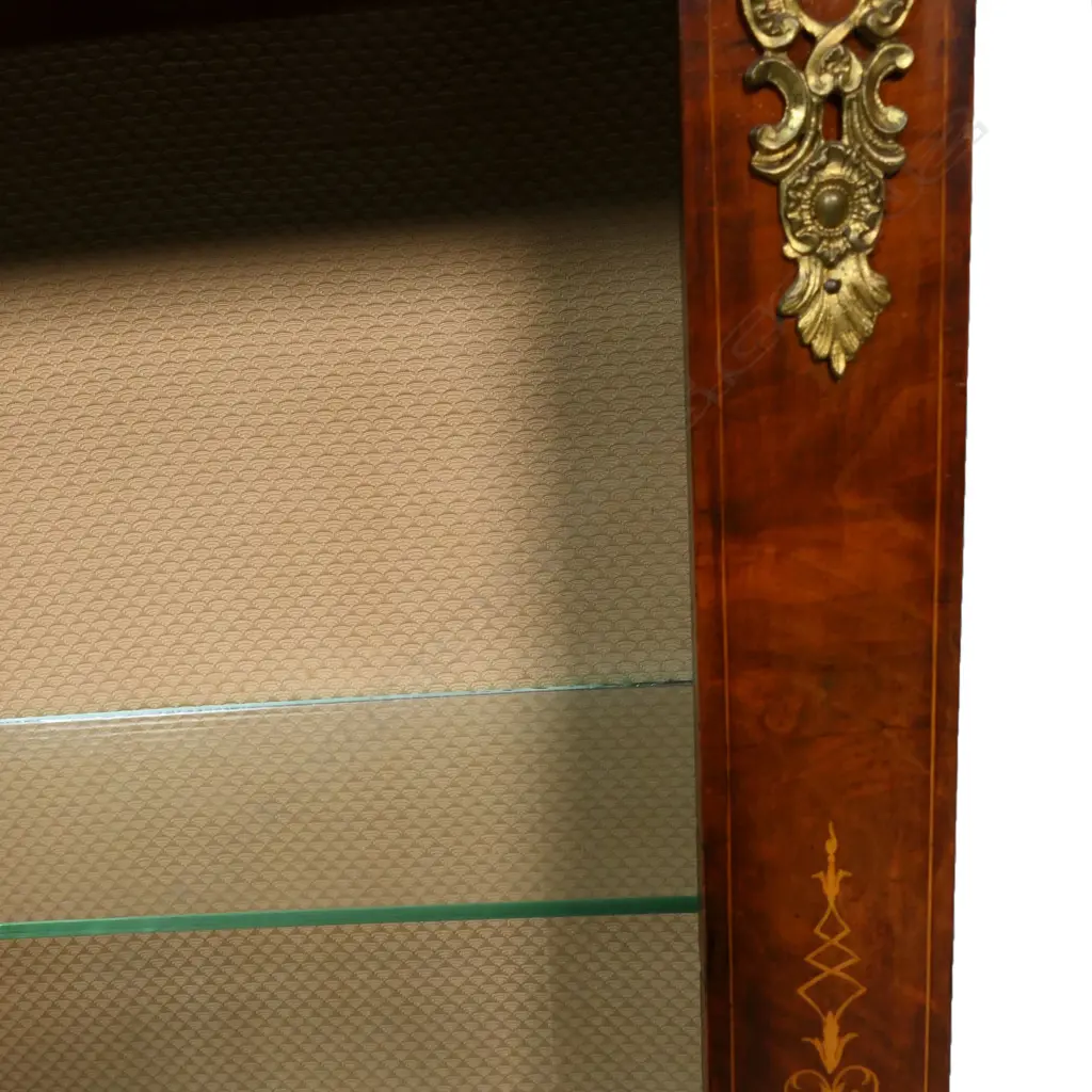 A Victorian walnut inlaid pier cabinet, Image 1++