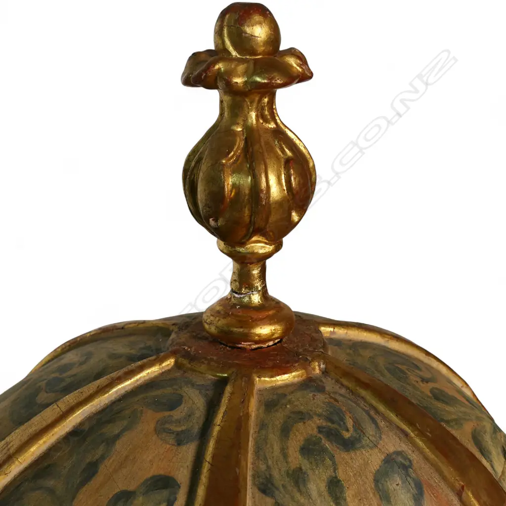 An uncommon 19thC European ornate religious processional baldachin, Image 1++