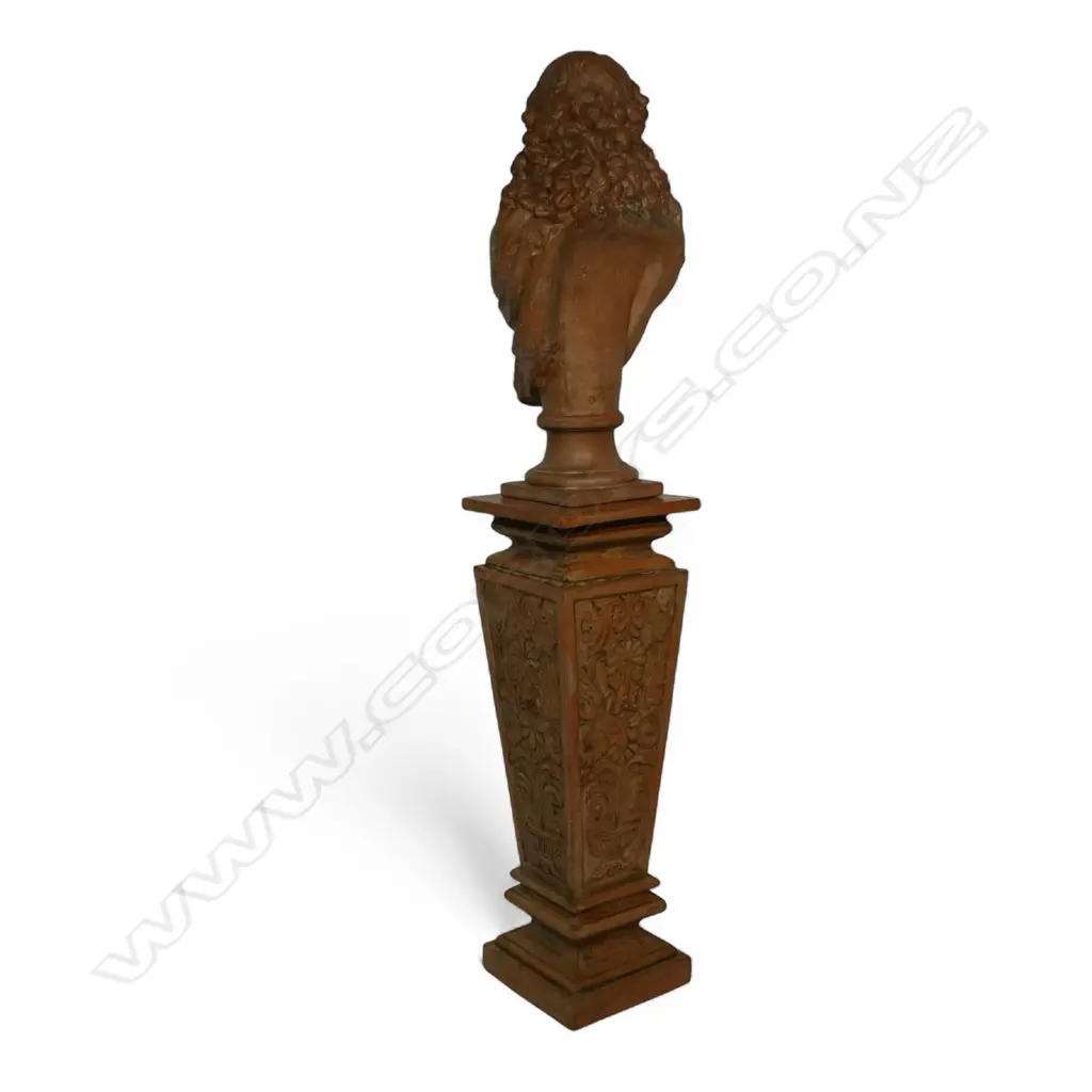 A terracotta bust of a classical woman, Image 1++