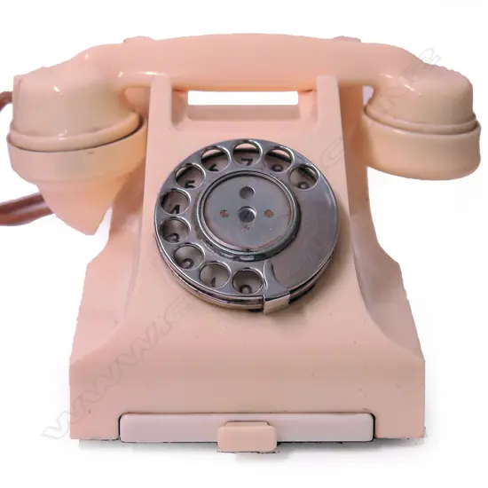 A vintage ivory Bakelite phone