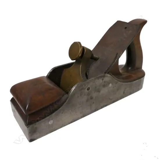 A rosewood and steel smoothing plane