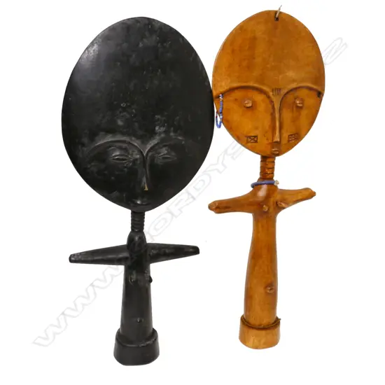 Two African Ashanti tribal fertility figures