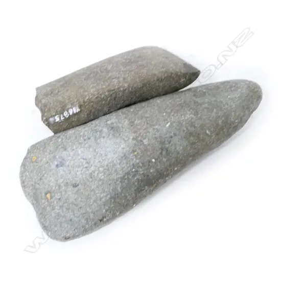 Two Maori Pre-European stone toki (adze blades)