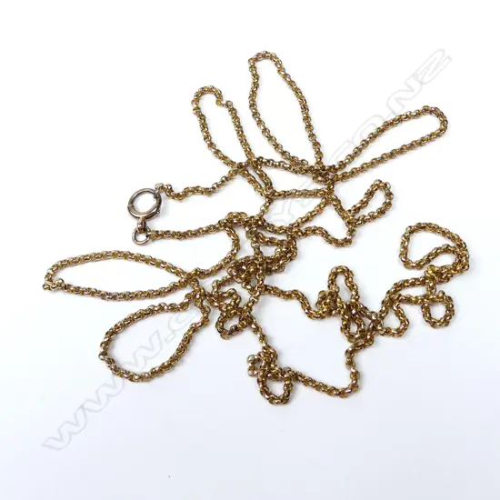 A 9ct gold muff chain