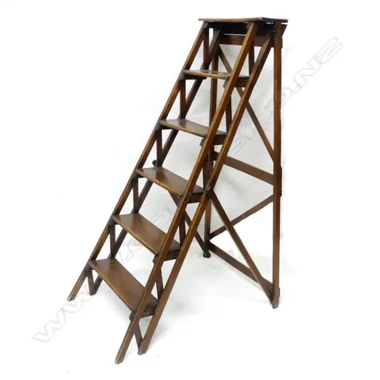 An old pine step ladder