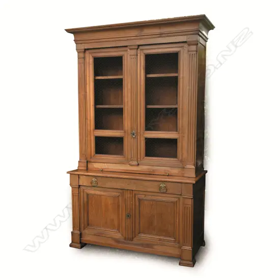 A 19thC oak French Louis Phillippe bibliothèque cabinet