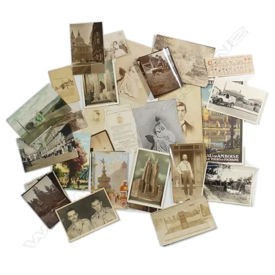 A selection of vintage photos. Includes two pre 1890 Standish & Preece of Christchurch photographs of 'Dundas Walker'
