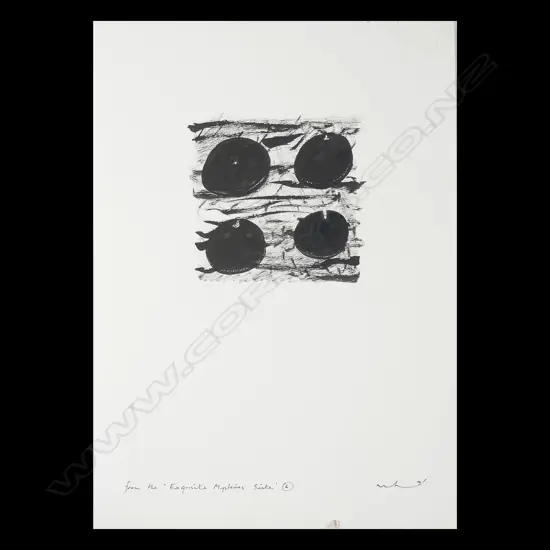 MALCOLM HARRISON 'FROM THE EXQUISITE MYSTERIES SUITE' 1991, #6, INK ON PAPER