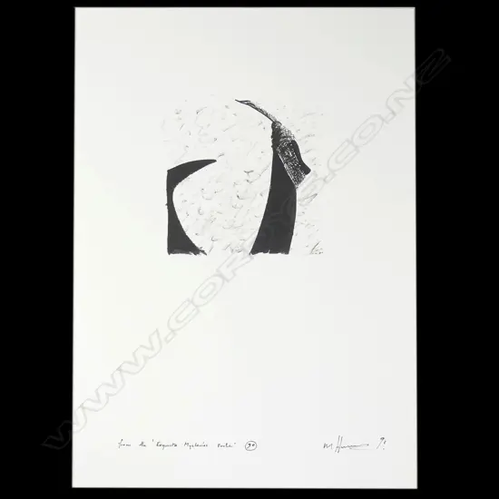 MALCOLM HARRISON 'FROM THE EXQUISITE MYSTERIES SUITE' #30, 1991, INK ON PAPER