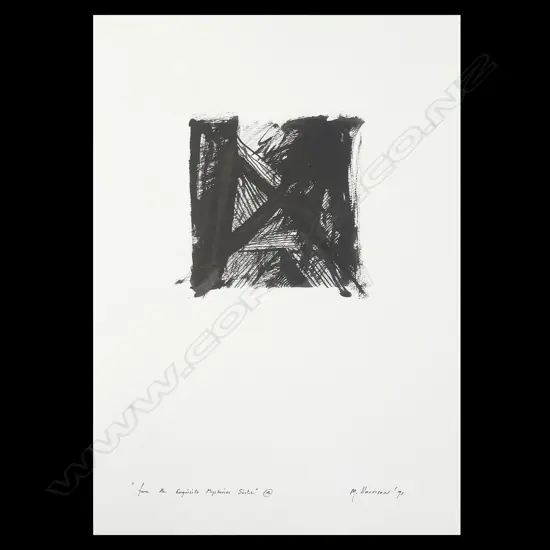 MALCOLM HARRISON 'FROM THE EXQUISITE MYSTERIES SUITE' 1991, #A, INK ON PAPER