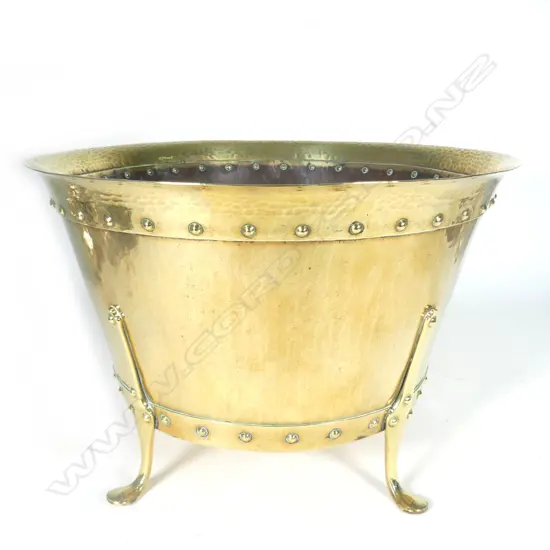 An old brass wood box or planter