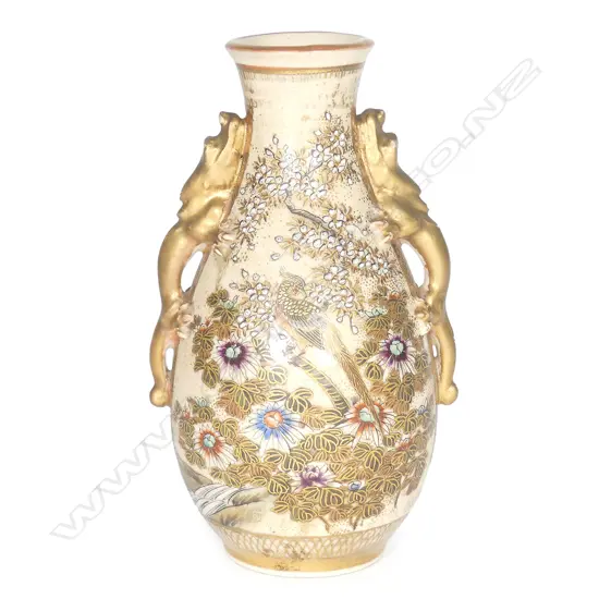 A late 19thC fine Japanese Satsuma ovoid vase