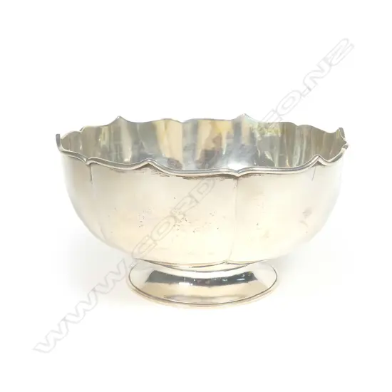 A Chinese export silver rose bowl