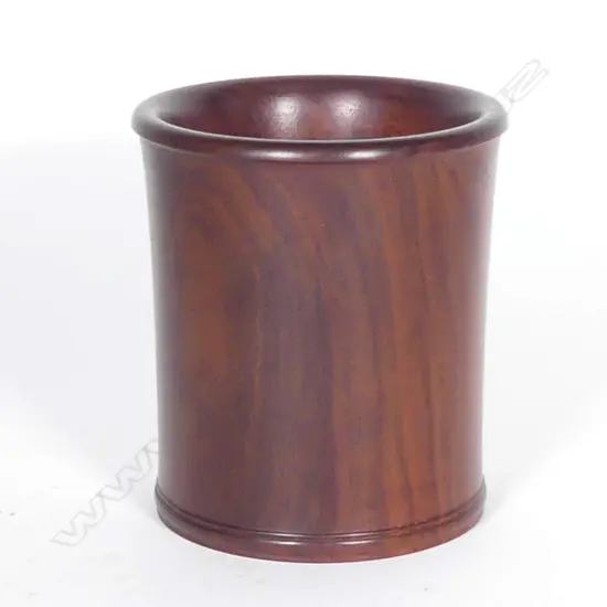 A rosewood brush pot