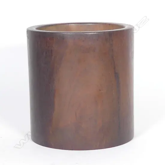 A large Chinese rosewood brush pot