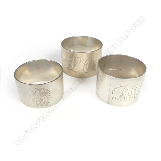 An NZ colonial silver napkin ring by George Edgar