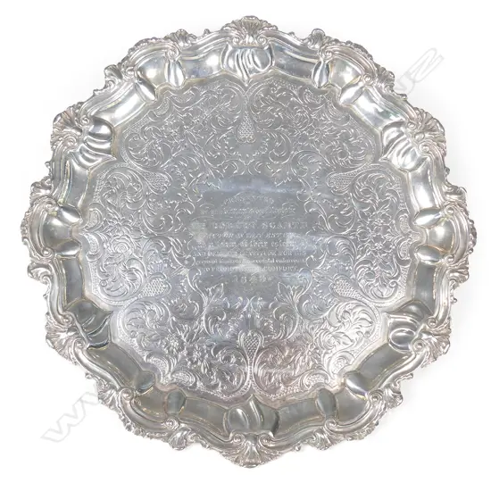 A Victorian Scottish silver small salver