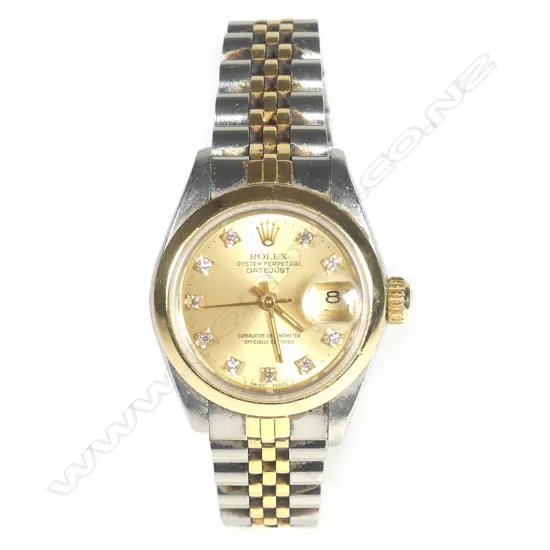 Lady's Rolex Oyster Perpetual Datejust 18K gold and stainless steel wristwatch