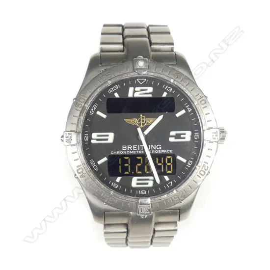 A c.2000 Breitling Aerospace chronometer titanium wristwatch