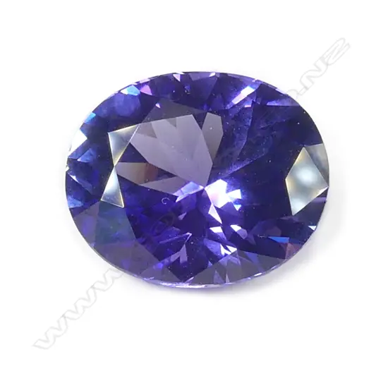 A 7.31ct oval facet cut tanzanite