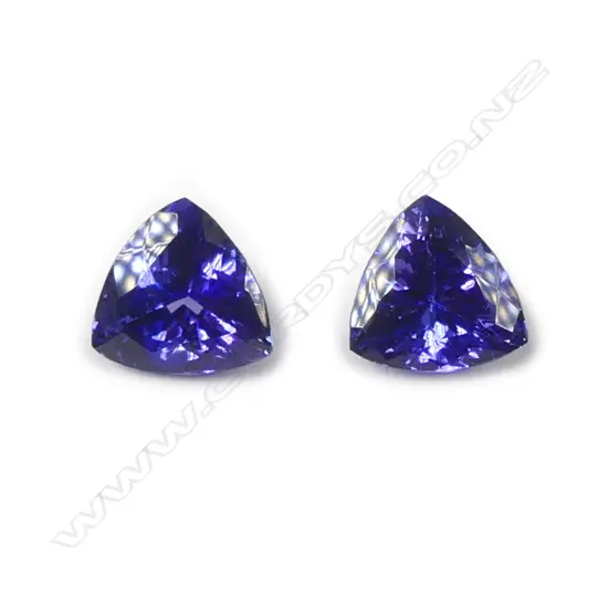 A pair of 3.00ct. each tanzanite loose stones