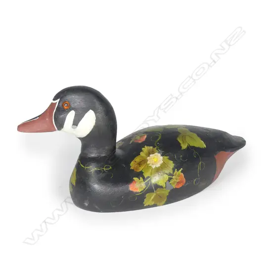 A 11½" wooden carved and painted display duck decoy