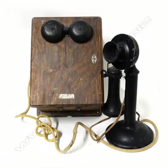 A Western Electric Co candlestick telephone