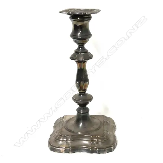A silver candlestick