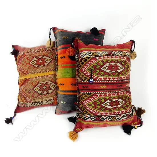 Three kilim cushions