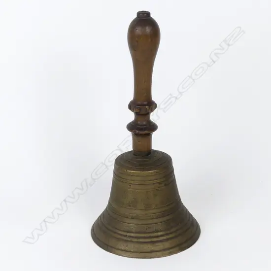 A vintage brass school bell