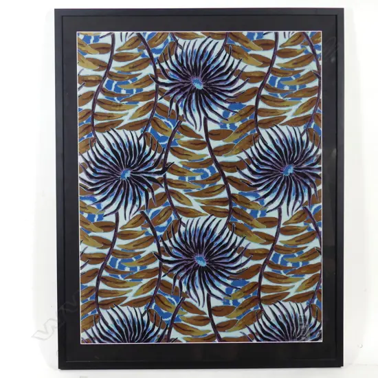 A framed French 1920s wallpaper sample