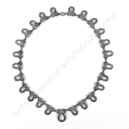 A vintage marcasite necklace