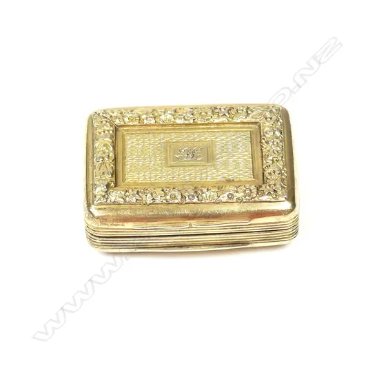 A George IV silver gilt vinaigrette