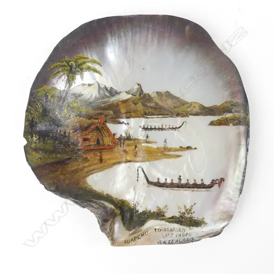 A painted shell in the manner of John Philemon Backhouse