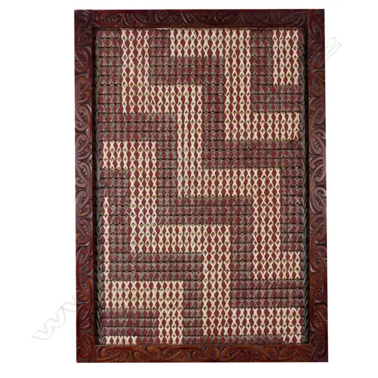 A woven tukutuku panel