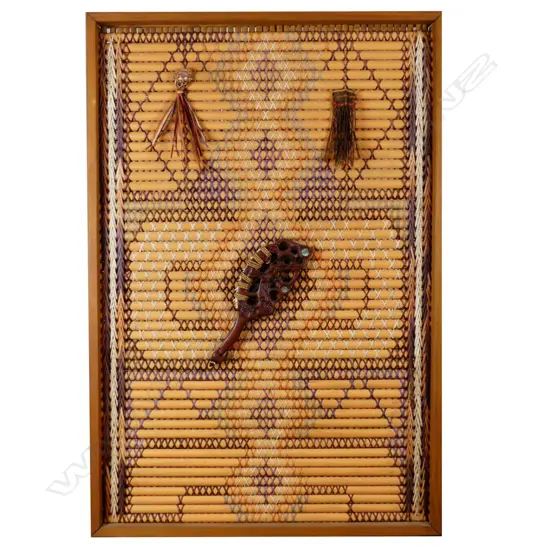 A woven tukutuku panel