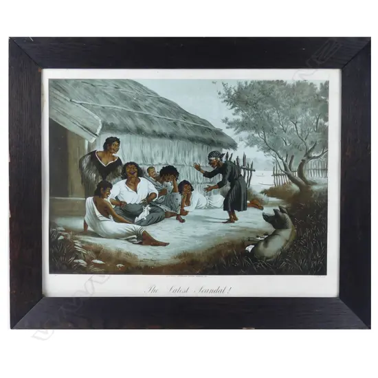 A vintage framed lithograph