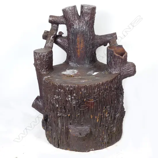 A colonial pottery 'tree stump' garden seat