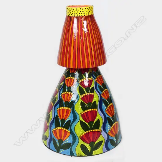 A two-piece ceramic garden sculpture