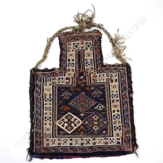 A tribal kilim salt bag