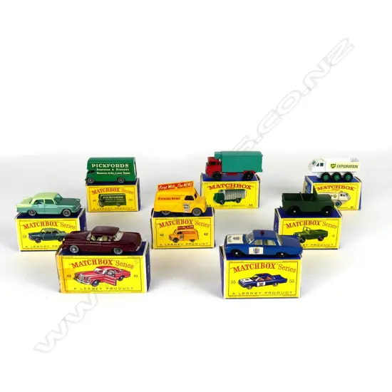 Eight boxed Lesney 'Matchbox' Series model vehicles