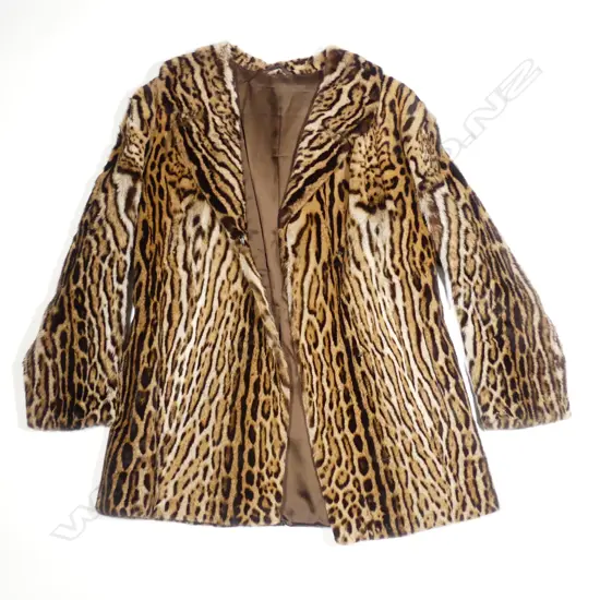 A vintage ocelot fur jacket