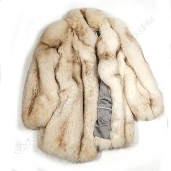 An Arctic wolf fur jacket