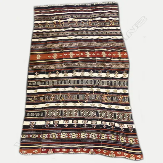 An African (Niger) large ground loom woven textile