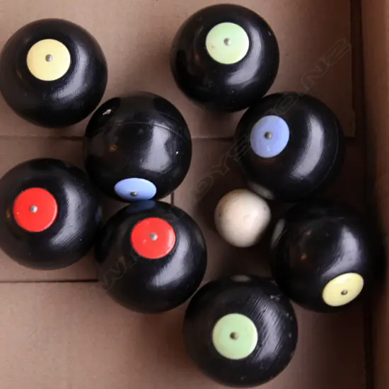 Indoor wooden bowls set with white jack