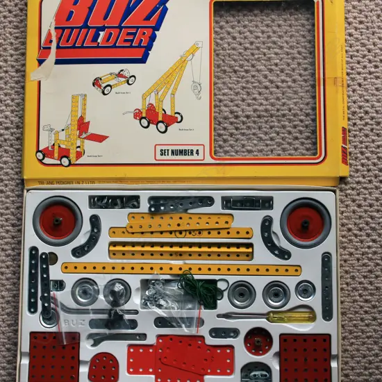 ‘Buz Builder’ scarce Meccano type construction set