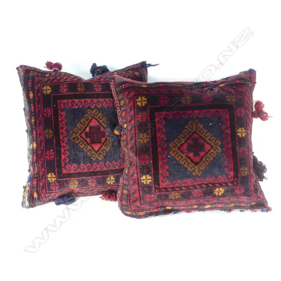 Two Afghan cushions