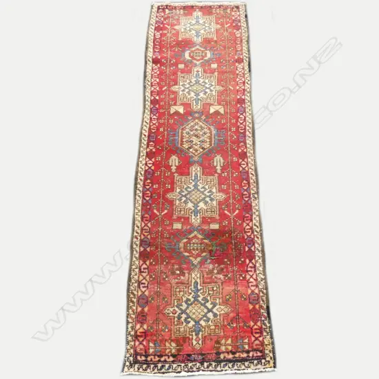 An old Persian Qarajeh hand knotted runner