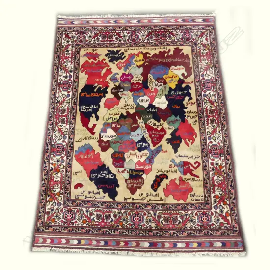 An unusual hand knotted rug