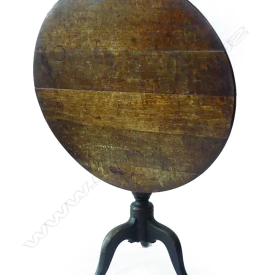 A George III oak country tilt top wine table
